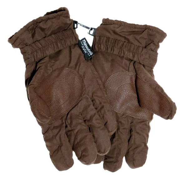 THINSULATE 40 Grams Heavy Winter Women's Brown Gloves S/M - Picture 1 of 5